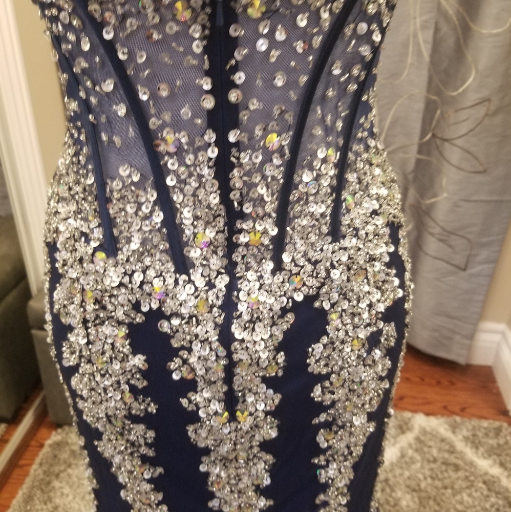 Jovani beaded corset evening dress. - Picture 7 of 16